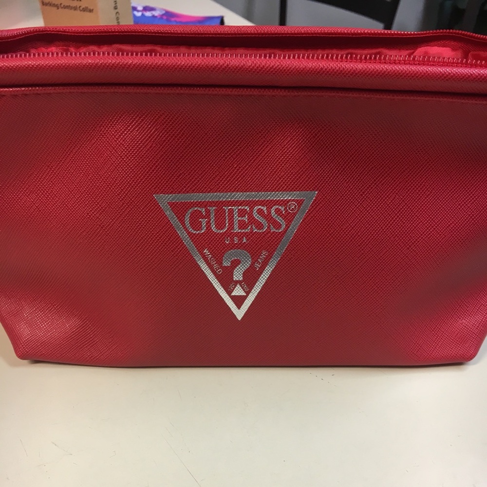Guess Cosmetic Bag, Red